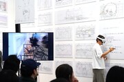 押山清高監督による3Dライブドローイングの様子