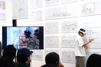 押山清高監督による3Dライブドローイングの様子