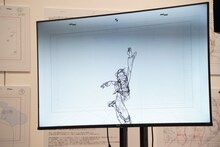 押山清高監督による3Dライブドローイングの様子