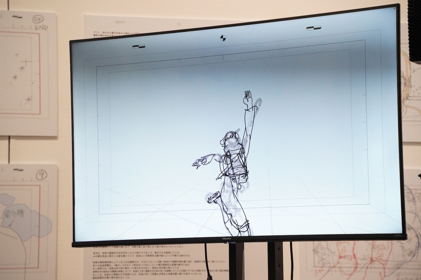 押山清高監督による3Dライブドローイングの様子