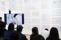 押山清高監督による3Dライブドローイングの様子