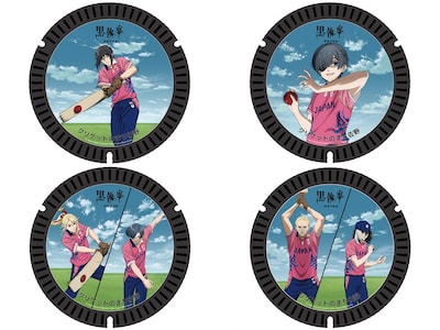 昨年10月に発表されたTVアニメ「黒執事 -寄宿学校編-」と佐野市のコラボマンホールのデザインパネル (c) Yana Toboso/SQUARE ENIX,Project Black Butler