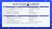 BLUE STAGEのラインナップ