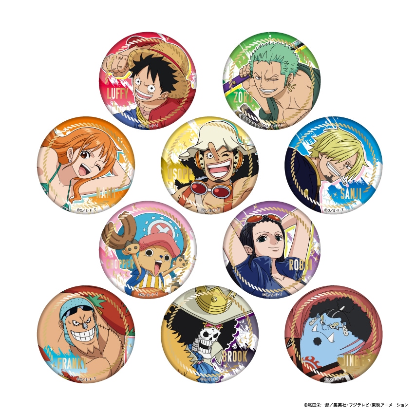 トレーディング箔押し缶バッジ - 「ONE PIECE」コラボカフェが渋谷