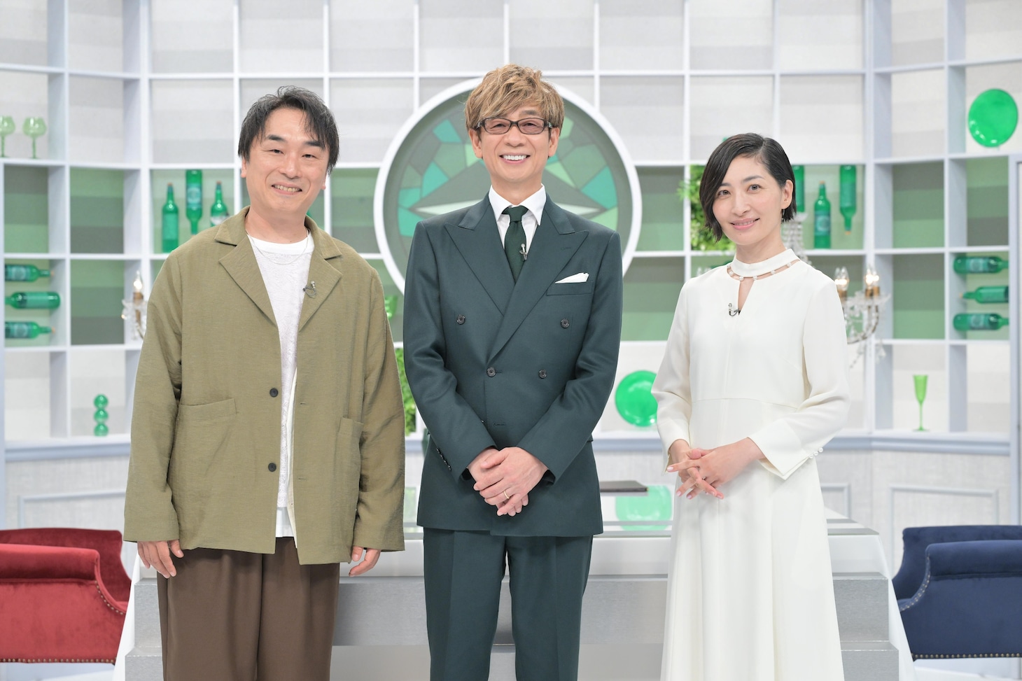 「ビストロボイス 関智一 × 山寺宏一 × 坂本真綾」の出演者。左から関智一、山寺宏一、坂本真綾