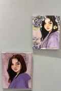 画集「花風姿」に収録されているイラストは、東京・旧尾崎テオドラ邸での展覧会にも展示されていた
