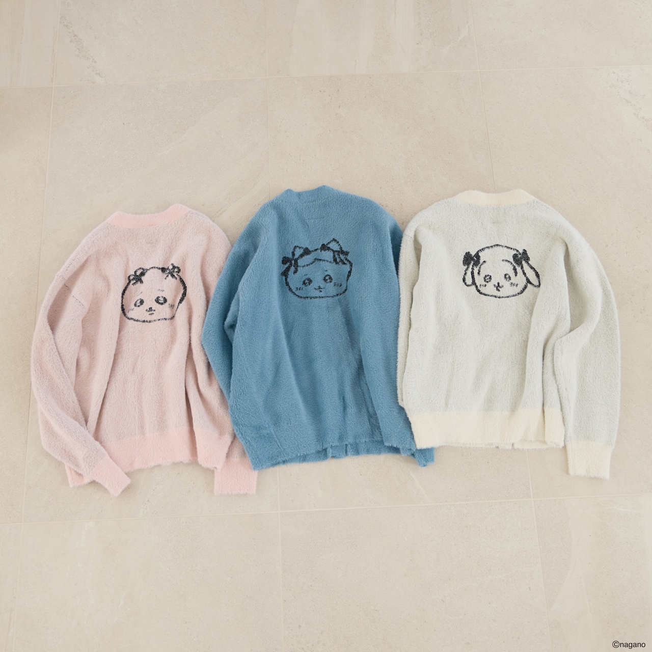 ニットカーディガン」 - ちいかわ×LOWRYS FARMのルームウェア、耳付き