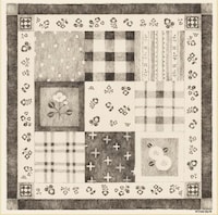 「パッチワーク柄ハンカチ」