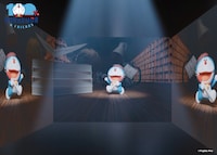 「100%ドラえもん まんがワールド展示」内に登場する「ドラえもんのミラールーム」のイメージ