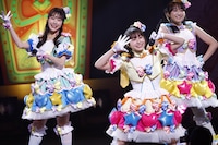 ミラクル☆キラッツ。左から青葉りんか役の厚木那奈美、桃山みらい役の林鼓子、萌黄えも役の久保田未夢