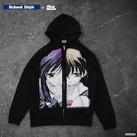 「Zip-up hoodie “HALF FACES”」