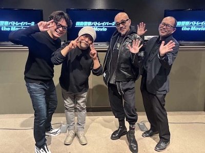 左から天神英貴、押井守、竹中直人、藤津亮太