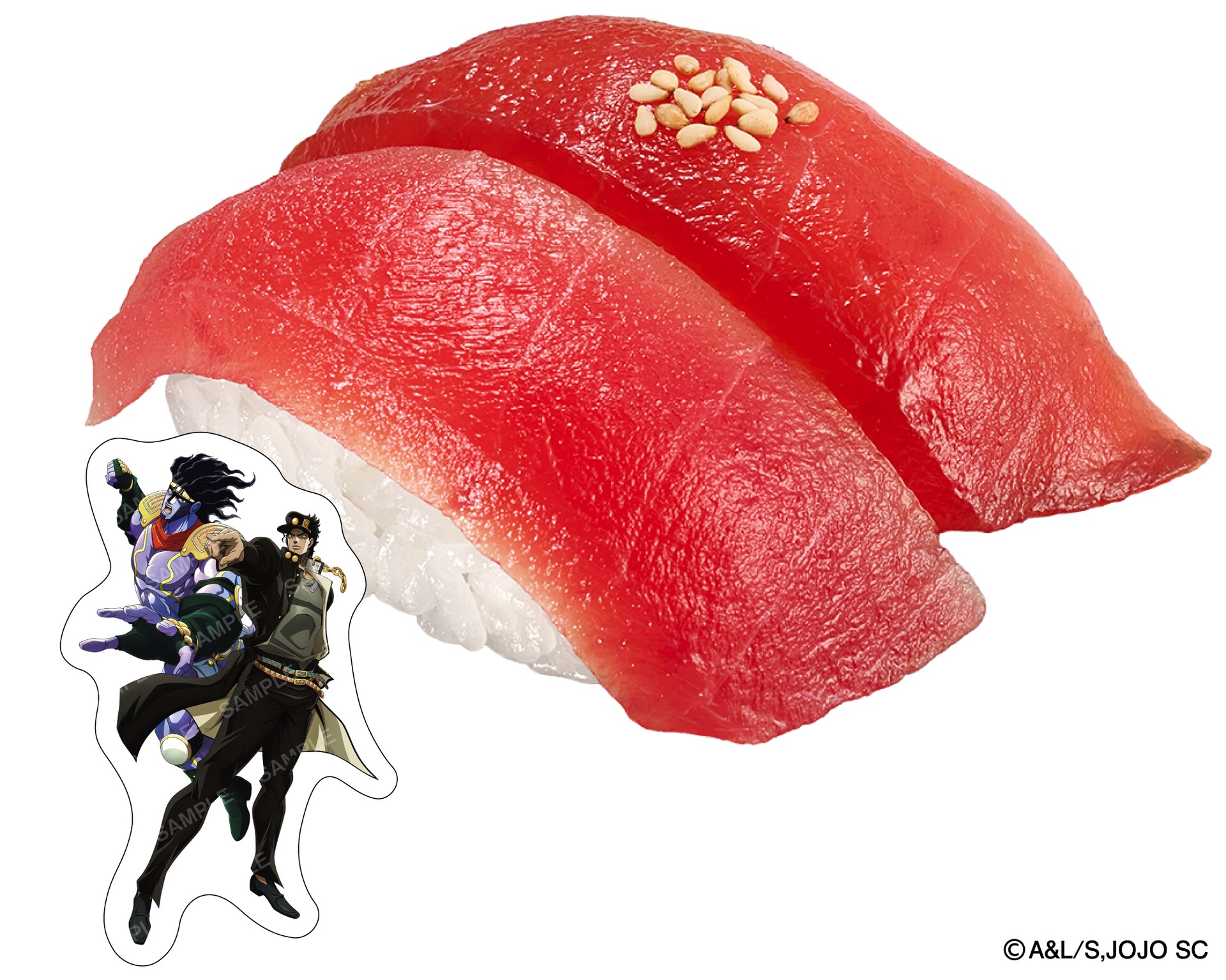 ジョジョ」×スシロー、100皿食べると承太郎＆DIO等身大パネルセットが