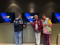 左から緑川光（ヒイロ・ユイ役）、石野竜三（張五飛役）、置鮎龍太郎（トレーズ・クシュリナーダ役）