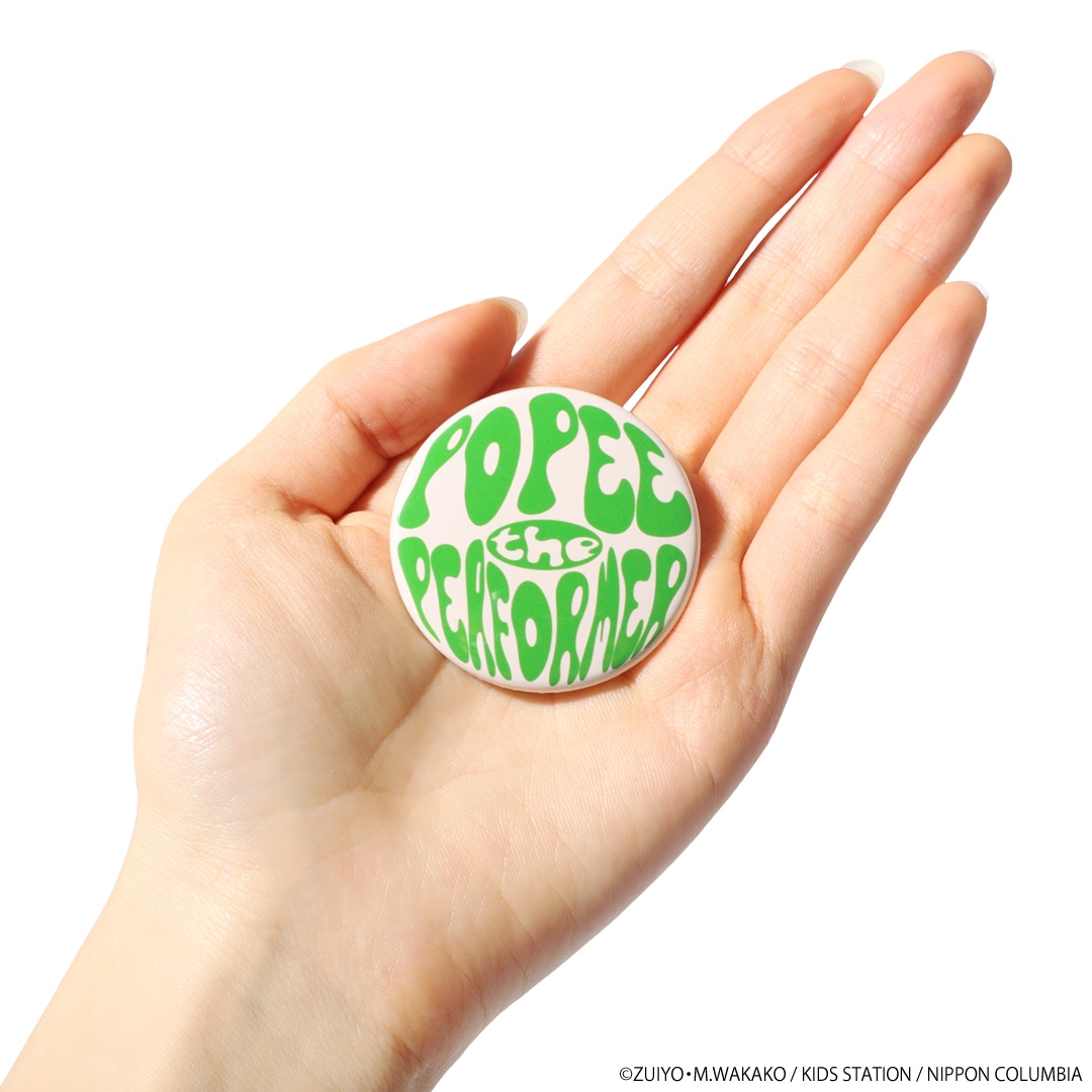 ケダモノのニットキャップに付属する缶バッチ