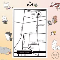 「ねこようかい」連載10周年原画展の会場LOCAL GALLERY・BOOKSの地図