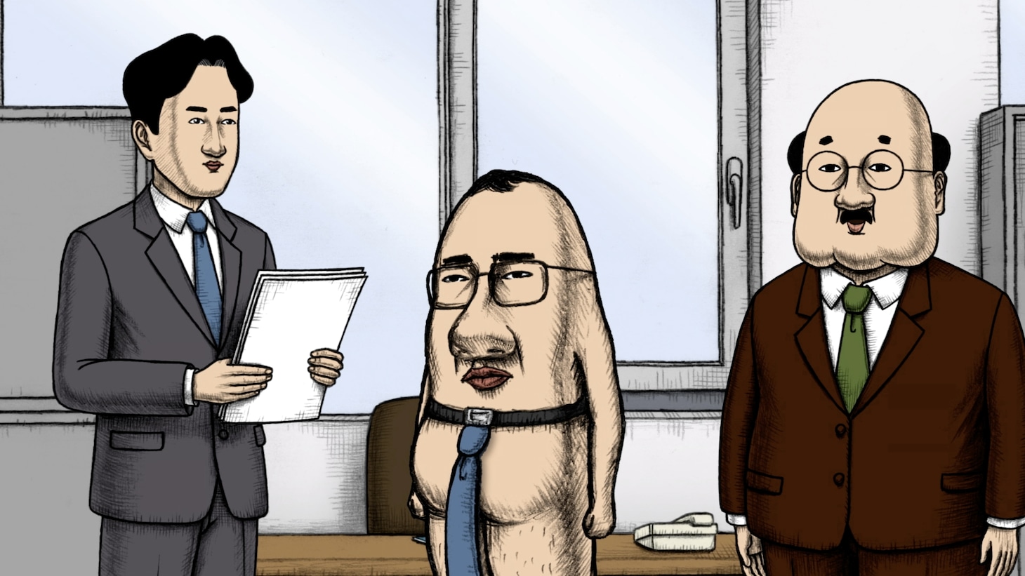 長編アニメ映画「おしり前マン～復活のおしり前帝国～」の場面カット