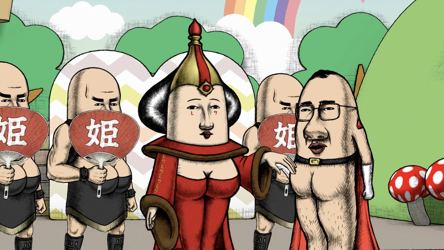 長編アニメ映画「おしり前マン～復活のおしり前帝国～」の場面カット