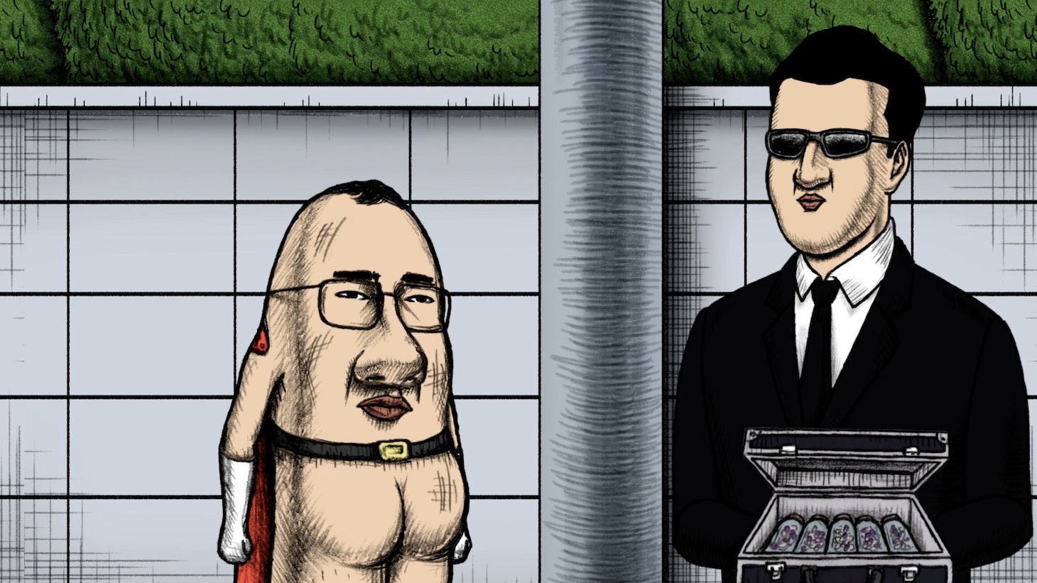 長編アニメ映画「おしり前マン～復活のおしり前帝国～」の場面カット