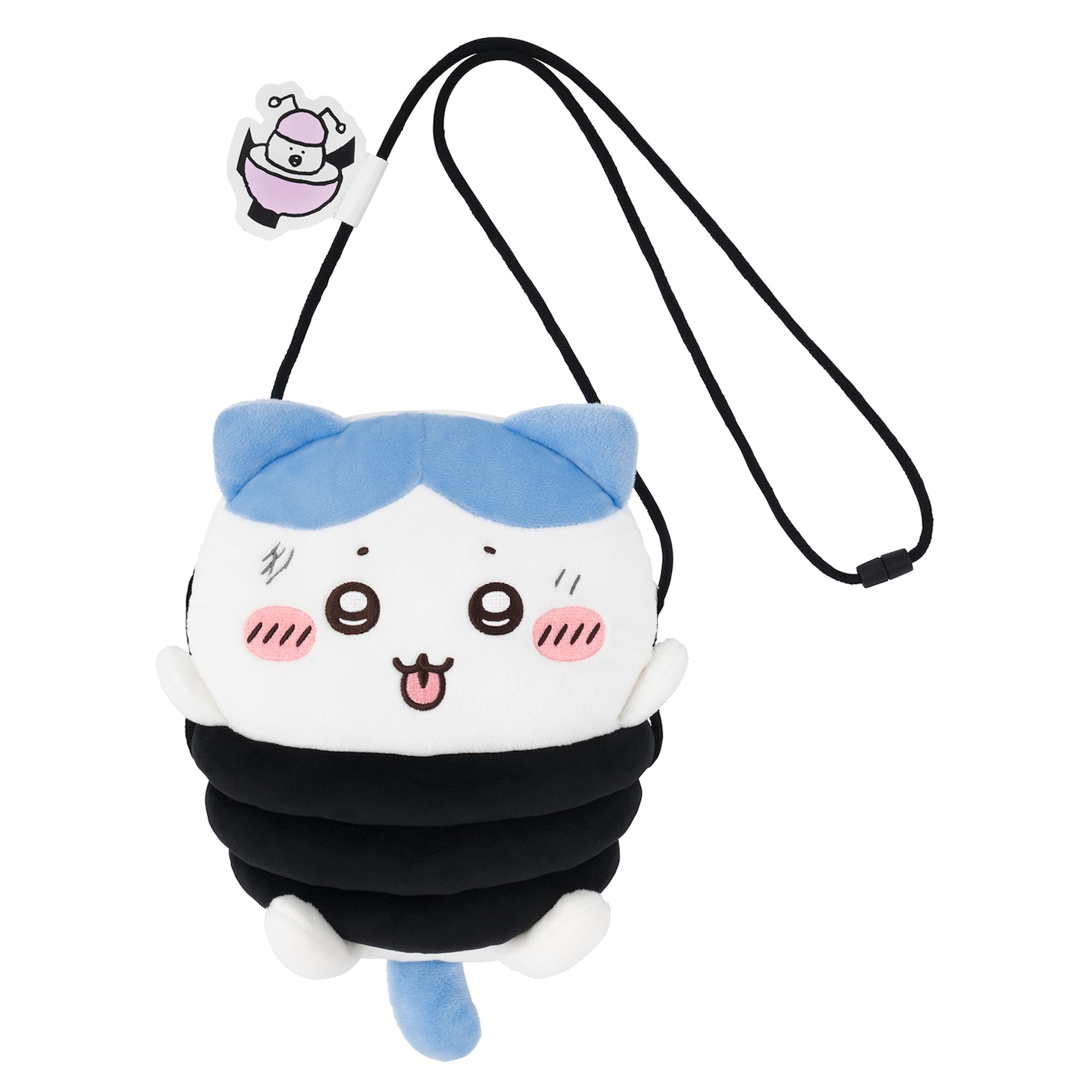 「ハチワレだらけくじ」C賞の「ぬいぐるみポシェット」