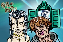 くっきー！が描き下ろした「女神『異世界転生何になりたいですか』俺『勇者の肋骨で』」新作ビジュアル