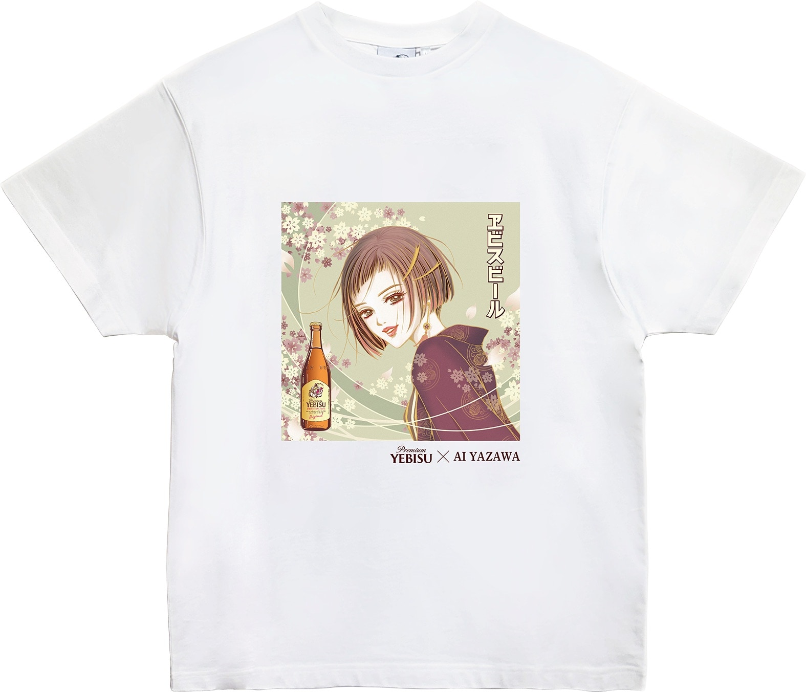 エビスビール 矢沢あい　描き下ろしデザイン Tシャツ M おまけ付き 矢沢あい×ヱビスビールの展示企画が東京と福岡で 限定ビールや参加型