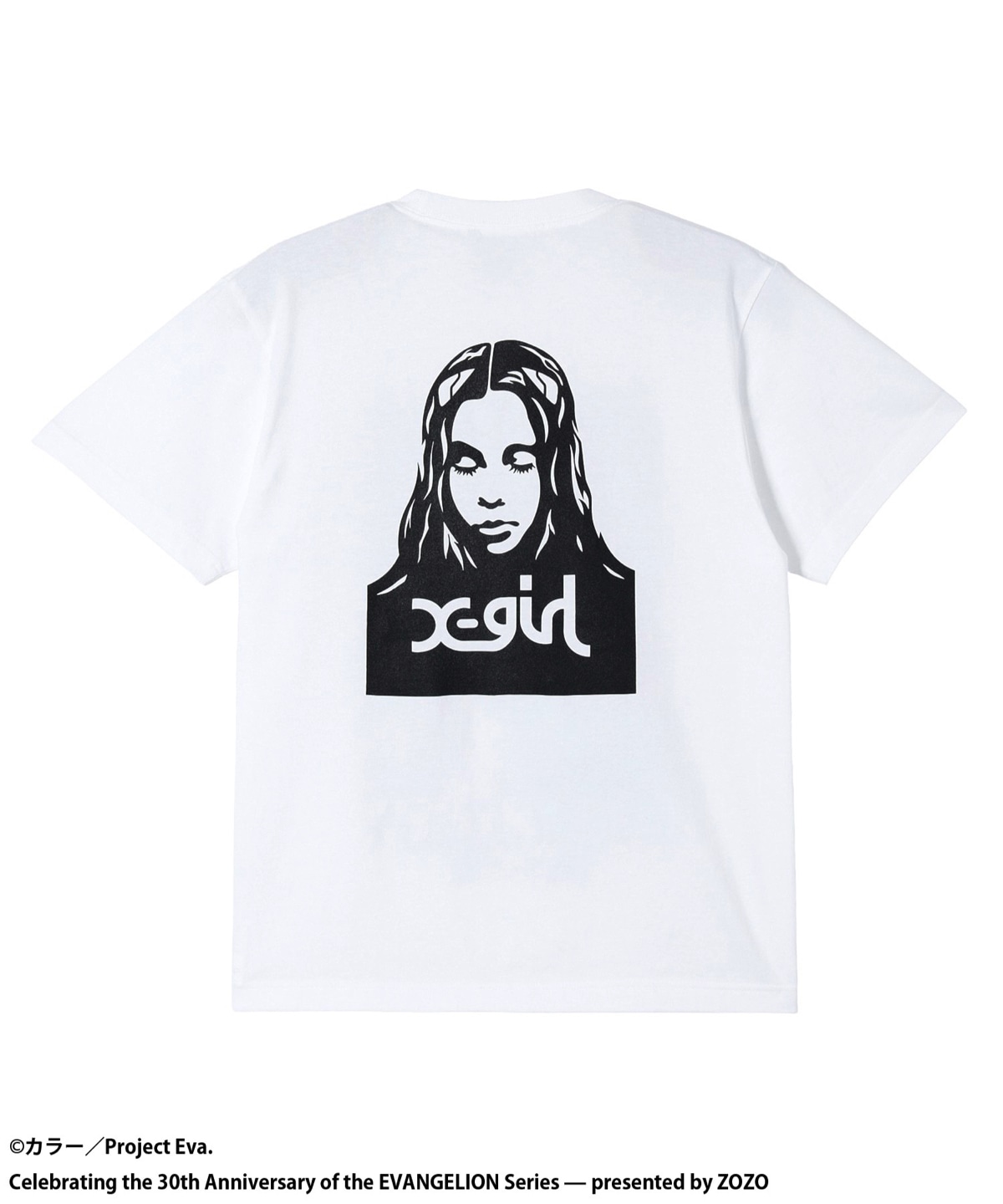 X-girlとのコラボアイテム「X-girl × NEON GENESIS EVANGELION S/S TEE」裏面