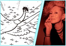 左から火の鳥、夏木マリ