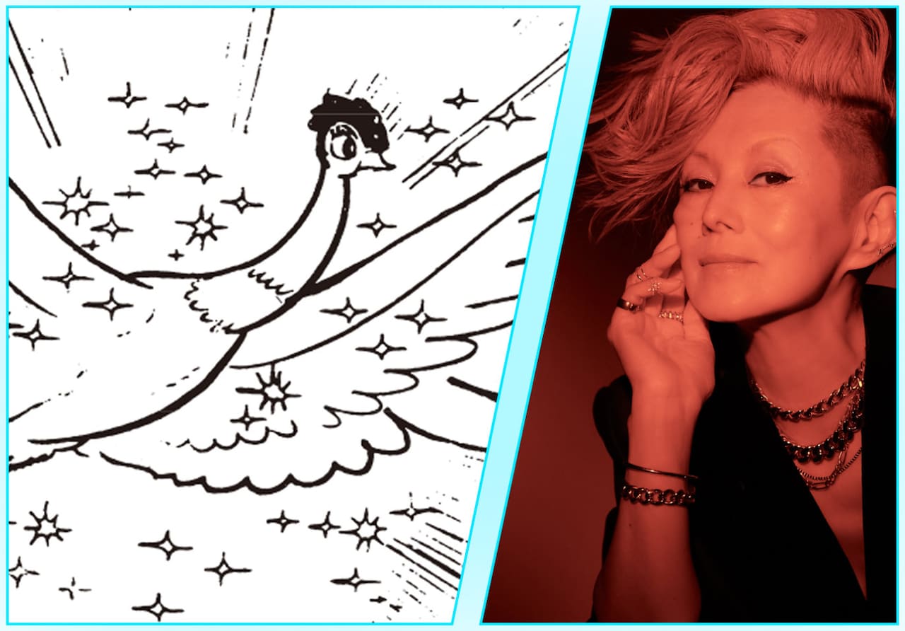 左から火の鳥、夏木マリ