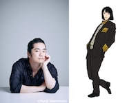 左から福山潤、阿佐馬芳経 (c)松木いっか／小学館／日本三國製作委員会