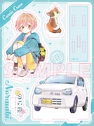 付録の「鹿子木灯描き下ろし『のら旅。 好きある所に道はある』クリアスタンド」