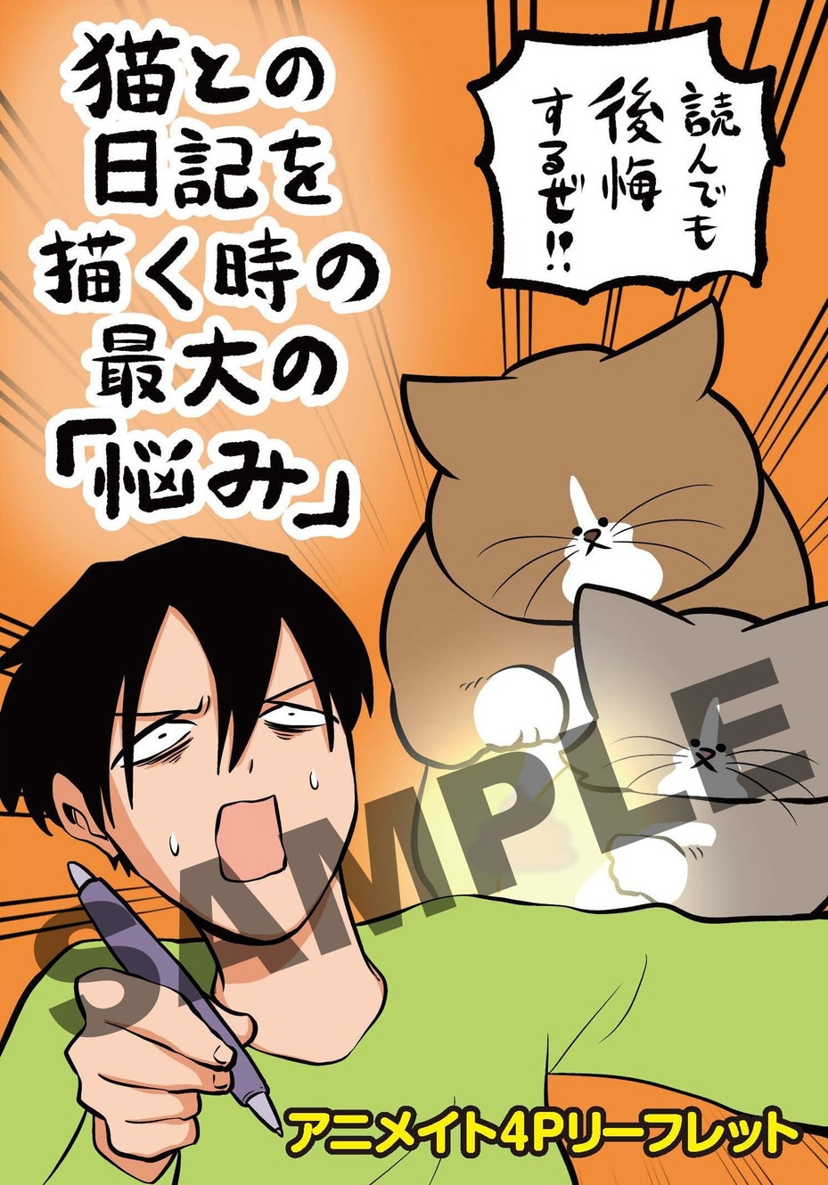 アニメイト特典の「描き下ろし入りB6サイズ4Pリーフレット」 [画像