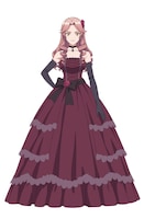 エレオノラ・カシャーリ（CV：前田佳織里）。カシャーリ男爵家の令嬢。王立学園の卒業パーティーの場に、レナートのエスコートを受けながら姿を現した。レナートの婚約者の座を狙っている。