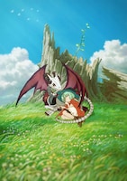 TVアニメ「骨ドラゴンのマナ娘」ティザービジュアル（ロゴなし）