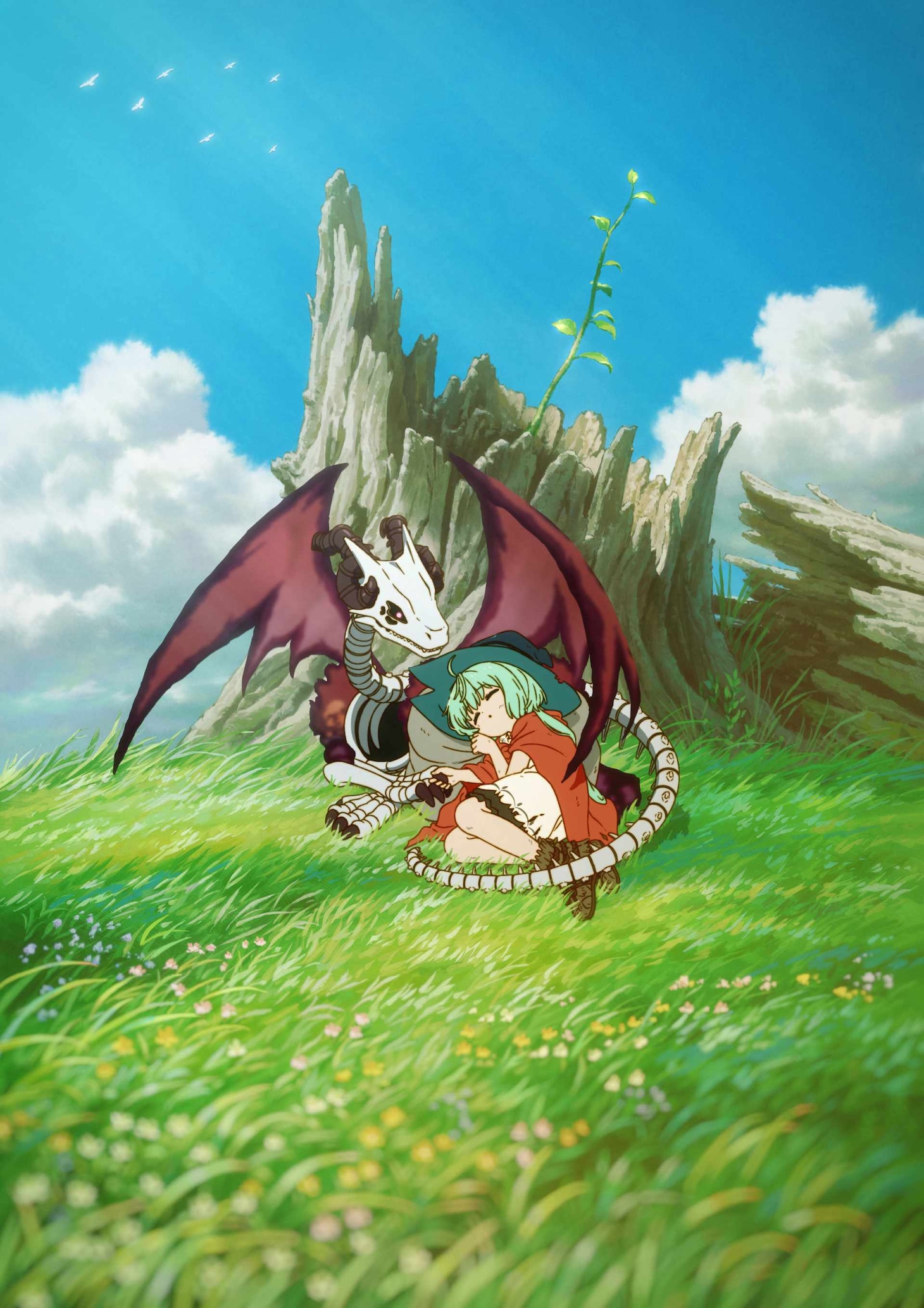 TVアニメ「骨ドラゴンのマナ娘」ティザービジュアル（ロゴなし）