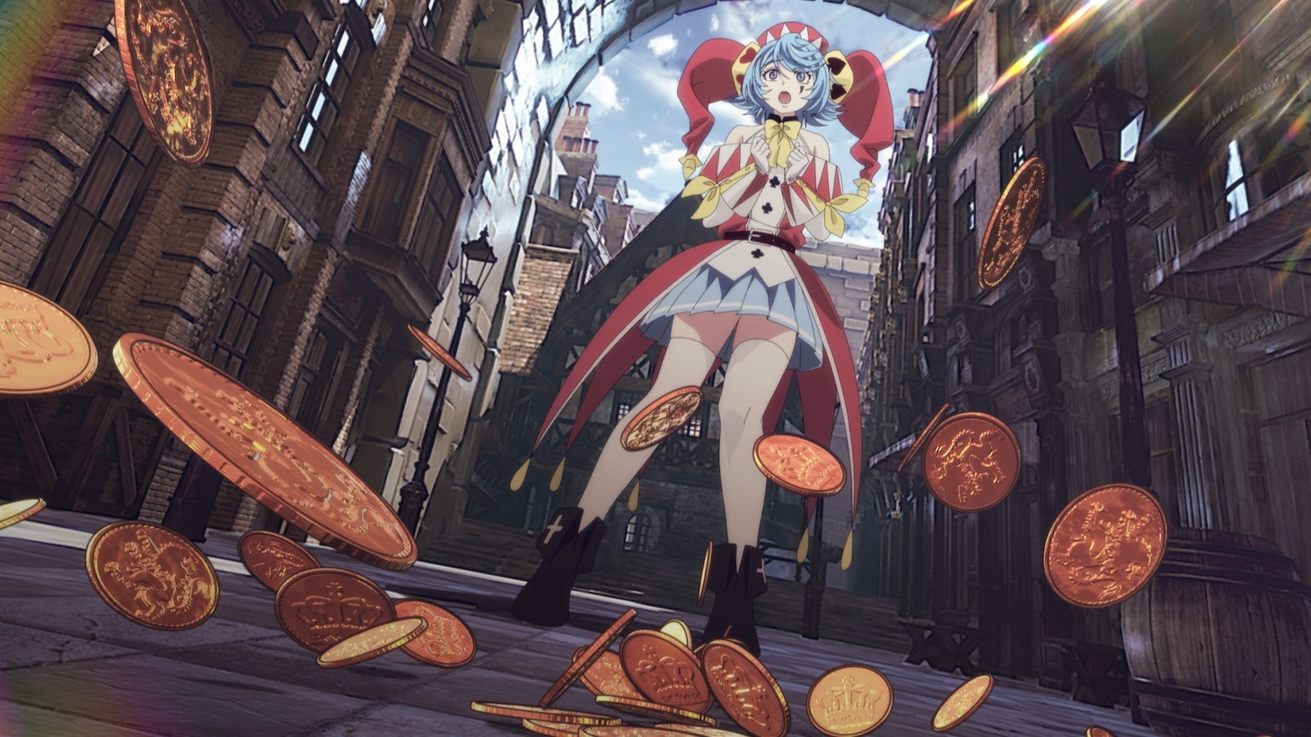 TVアニメ「追放された転生重騎士はゲーム知識で無双する」PVより