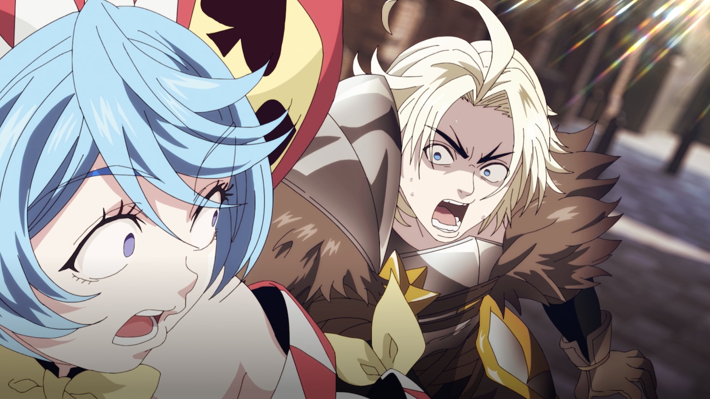 TVアニメ「追放された転生重騎士はゲーム知識で無双する」PVより