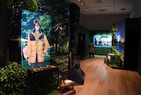 「ディズニー ツイステッドワンダーランド展 Seasonal Memories」より、「バルガスCAMP！」のコーナー