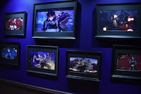 「ディズニー ツイステッドワンダーランド展 Seasonal Memories」より、「スケアリー・モンスターズ！」のコーナー