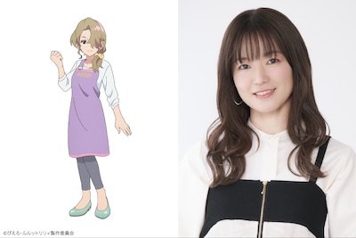 日の浦茉莉（CV：遠藤綾）。プロダクションわんすもあの隣にある、喫茶だぶだぶの店長。ミステリアスな雰囲気をまとっているが、悩み事の相談に乗ってくれるなど面倒見がいい。汐の友人でもある。