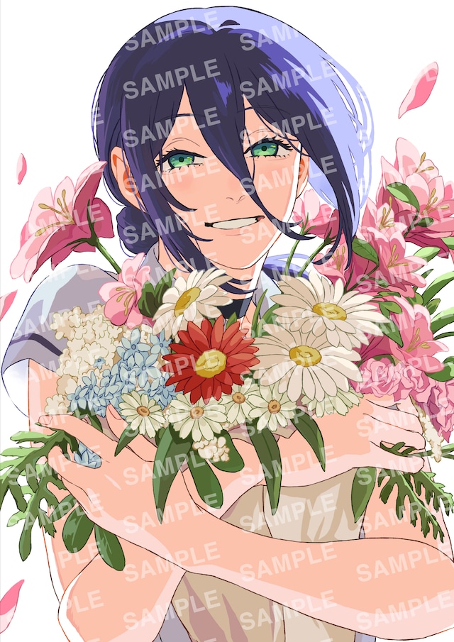 劇場版「チェンソーマン レゼ篇」ファイナル舞台挨拶の入場者特典として用意された杉山和隆描き下ろしイラストを使用したA5サイズビジュアルカード