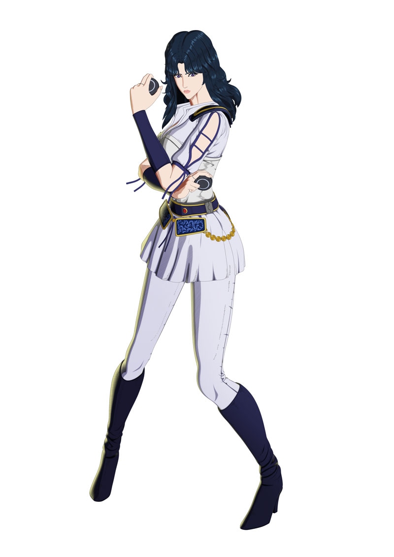 マミヤ（CV：青木瑠璃子）亡き両親が作った村のリーダーとして勇猛果敢に村人たちを守り続ける女戦士。いかなる状況下においても非情な決断を下すリーダーとして気丈な一面を見せる一方、心根は優しく村人達への愛に溢れている。 (c)武論尊・原哲夫／コアミックス, 「北斗の拳」製作委員会