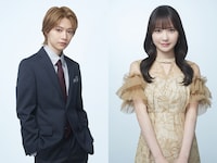 左から若月郁役の今野大輝、星野凛役の加藤史帆