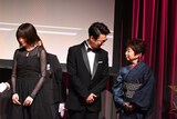 左から上田麗奈、川田紳司、田中真弓