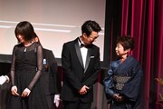 左から上田麗奈、川田紳司、田中真弓
