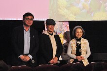 「『地球へ…』セレクション上映＆トークショー」の様子。左から髙橋望氏、ヤマサキオサム監督、竹宮惠子。