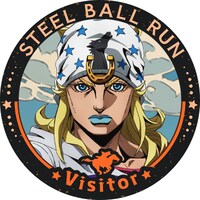 アニメ「スティール・ボール・ラン ジョジョの奇妙な冒険」英語の応援アイコンフレーム