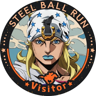 アニメ「スティール・ボール・ラン ジョジョの奇妙な冒険」英語の応援アイコンフレーム