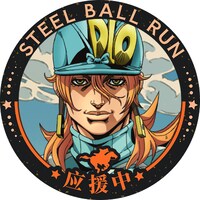 アニメ「スティール・ボール・ラン ジョジョの奇妙な冒険」繁体字中国語の応援アイコンフレーム