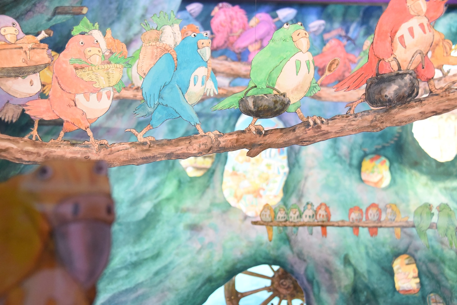 パノラマボックスより、「君たちはどう生きるか／『インコ帝国』」(c) 2023 Hayao Miyazaki/Studio Ghibli